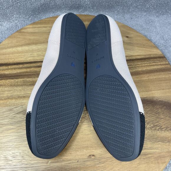 Rothy's Two-Tone Flats in Black and Cream - Picture 8 of 9